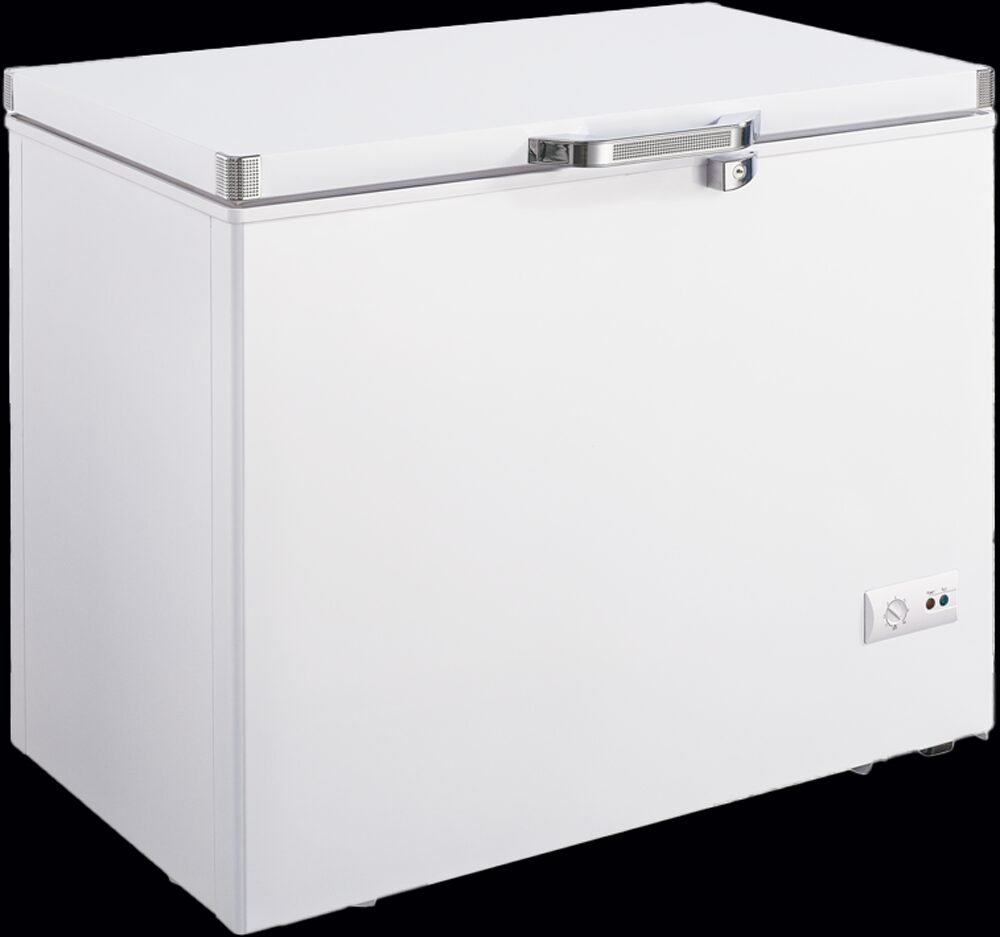 Commercial solid door chest freezer unit procured through global manufacturing sourcing services.