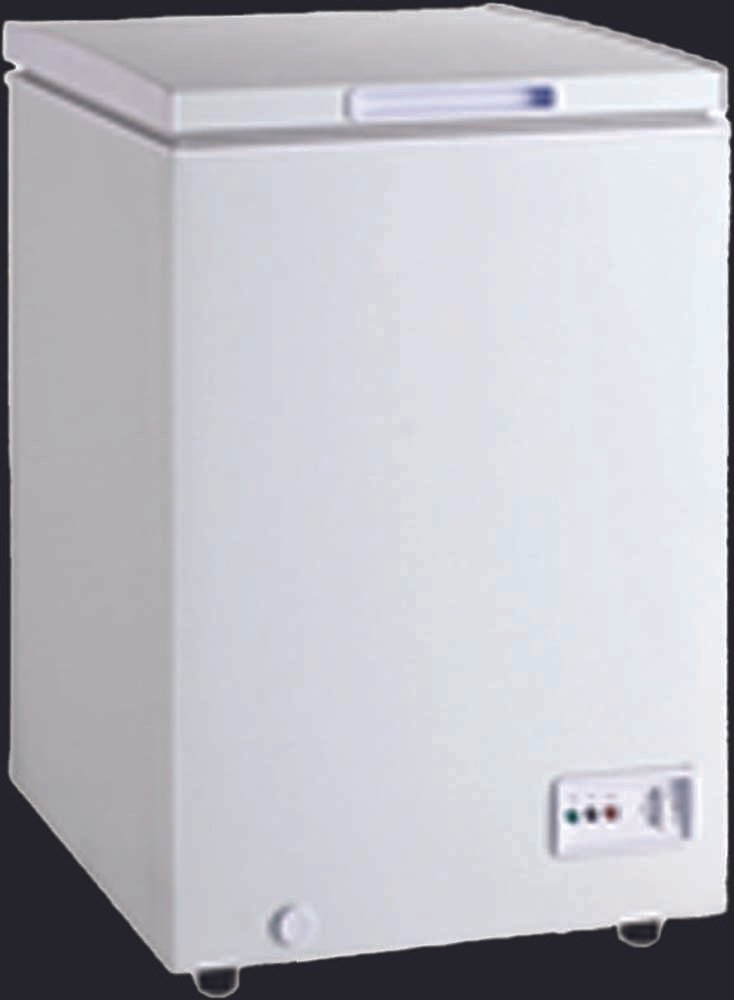 Commercial solid door chest freezer unit procured through global manufacturing sourcing services.