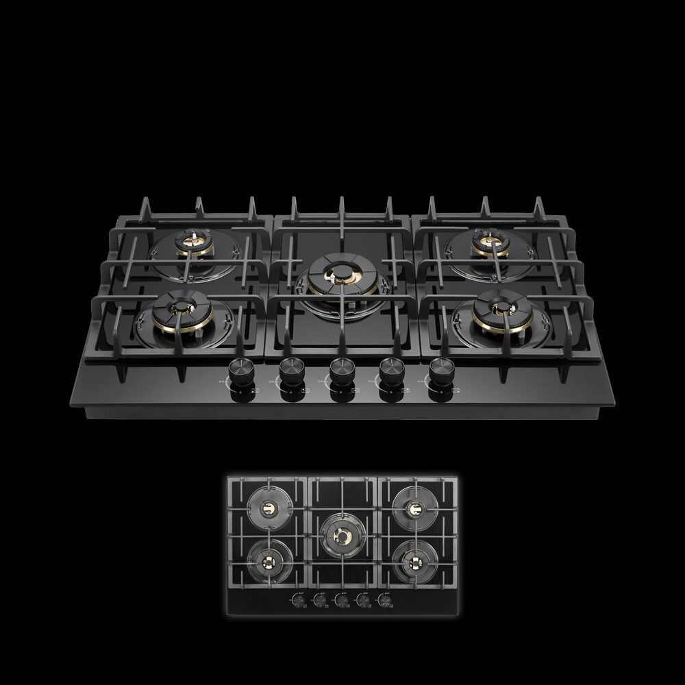 Built-in kitchen appliances oven microwave hob and ceramic cooktop showcase
