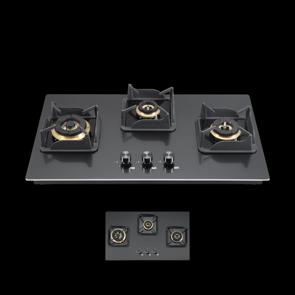 Built-in kitchen appliances oven microwave hob and ceramic cooktop showcase